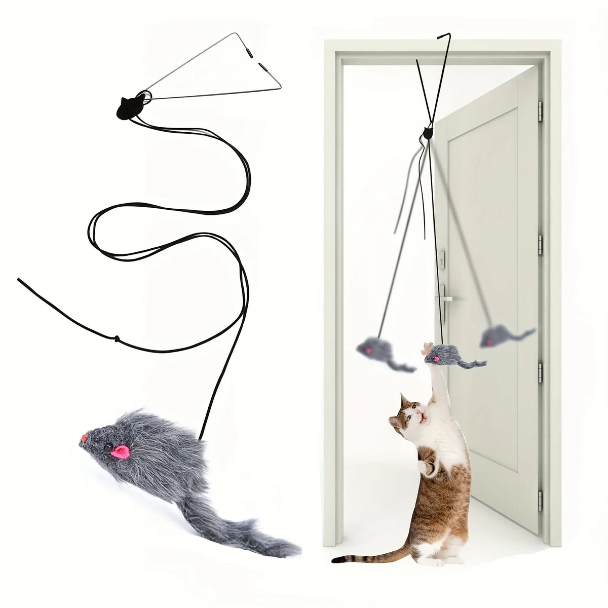 Snapflow Door Bungee Cat Teaser, hanging door toy for cats