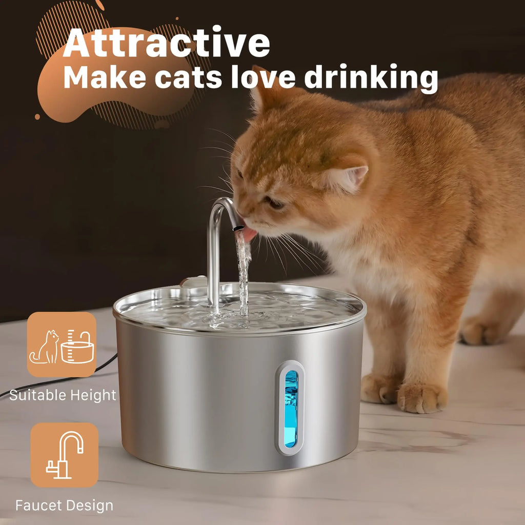 Snapflow Pet Water Fountain, quiet pump and filter system