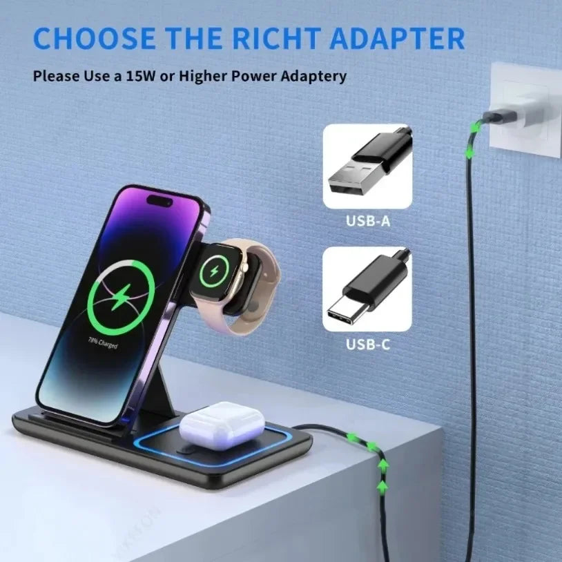 ChargeHub Foldable Wireless Power Stand